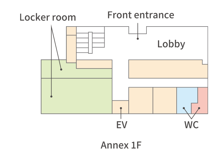 Plan of the first floor of the annex