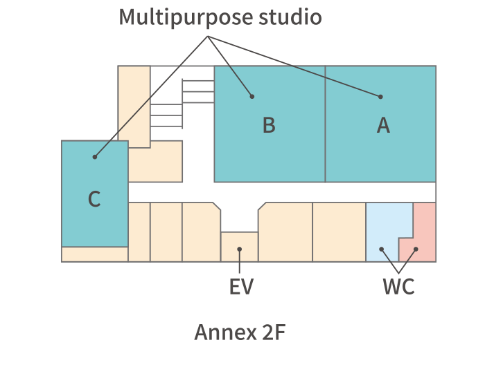 Plan of the second floor of the annex