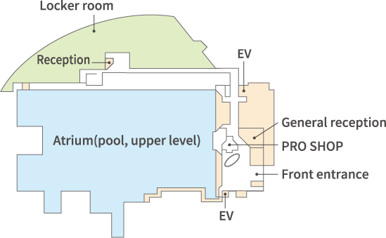 Plan of the first floor of the main building